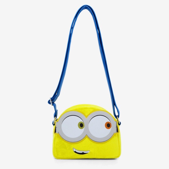 Loungefly Minions Bob Fuzzy Crossbody Bag NWT - Picture 3 of 4